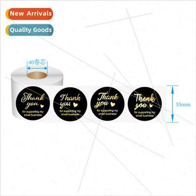 2 inch 5cm 600pcs rolls gift coated paper thank you foil sta