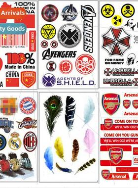 Feather car stickers creative scratches decoration that club