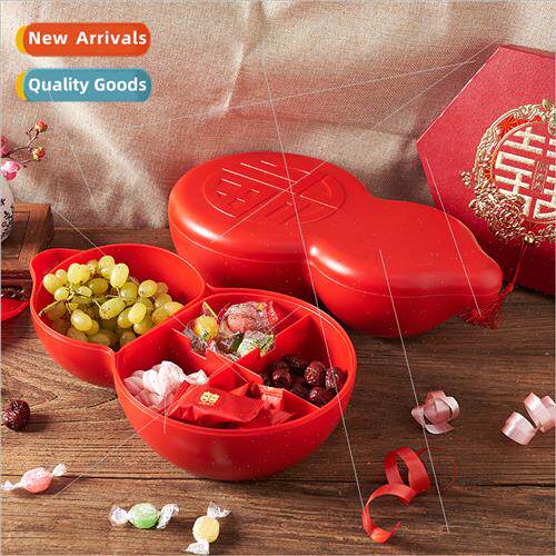 Chinese Red Auspicious Fortune Celebration Candy Box wh d Go