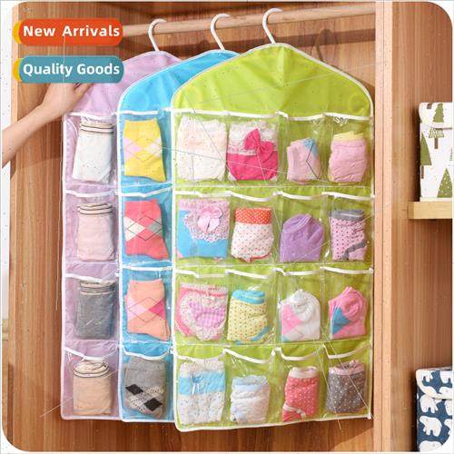 Transparent visual 16 grid storage hanging bag home furnishi