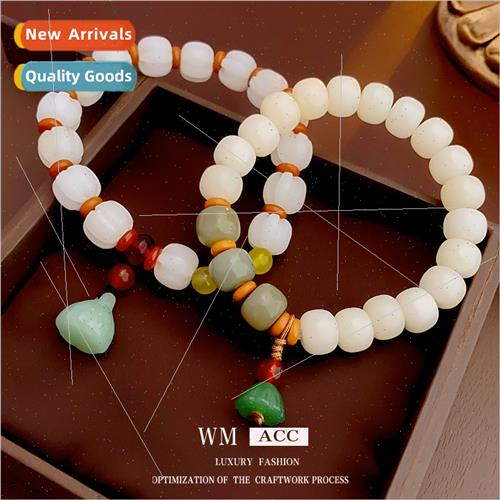 Lotus glaze circle elastic bracelet Arts culture retro strin