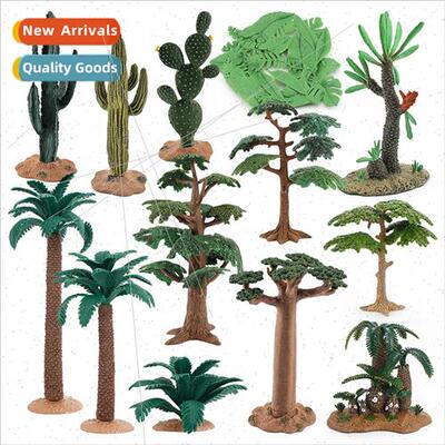 Woods scene model grass plants iron e animal sandbox ornamen