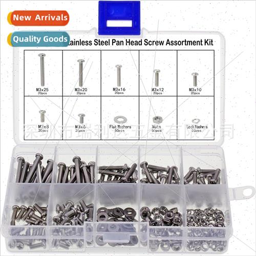 300pcs 304 Phillips round head screws set pan head machine s