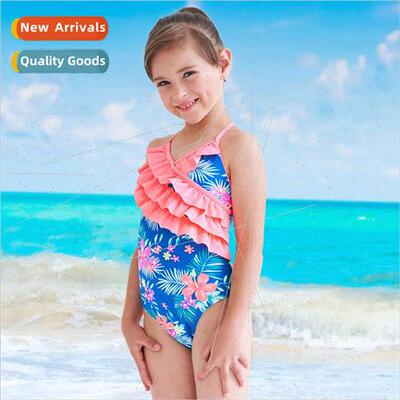 Childrens swimsus summer girls halter swimsu middle and larg