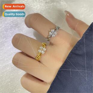 cky flowers love heart index finger ring female proposal Kor