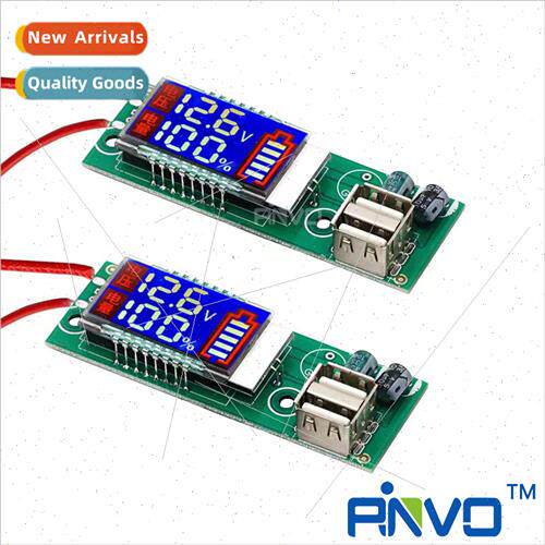 Dual display power voltage meter LED LCD 12V lhium battery w
