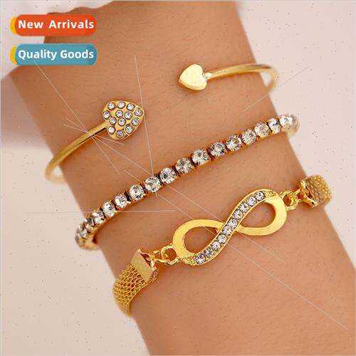 Europe geometric daisy flowers lucky 8 bracelet tide ladies