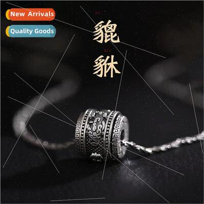 Vintage anti-Thai silver brave brave transfer beads necklace