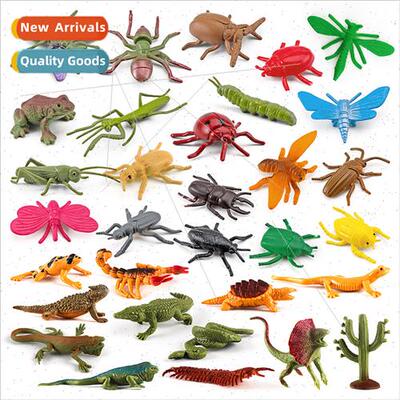 Mini insect model colorful soft plastic bee spider dragonfly