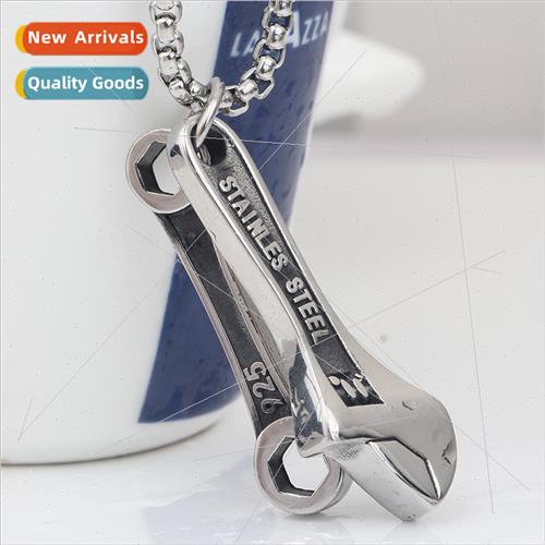 Tanium Steel Wrench Pendant 304 Men Necklace Father Day  Too