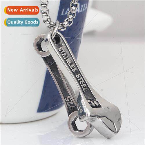 Tanium Steel Wrench Pendant 304 Men Necklace Father Day  Too