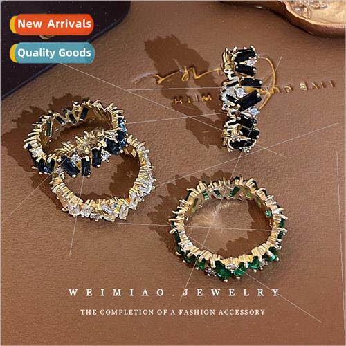 Electroplating irregular zirconia ring Korea exquise fashion
