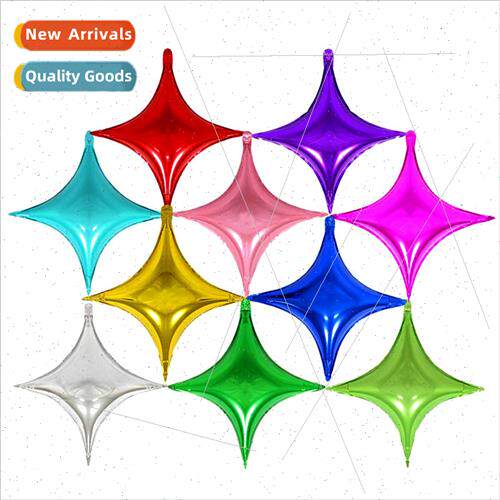 10 inch four-pointed star aluminum film balloon quadrangle d