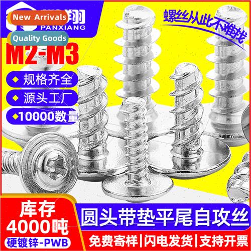 PWB hardened zinc plated Phillips round head wh gasket Flat
