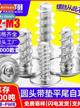 PWB hardened zinc plated Phillips round head wh gasket Flat