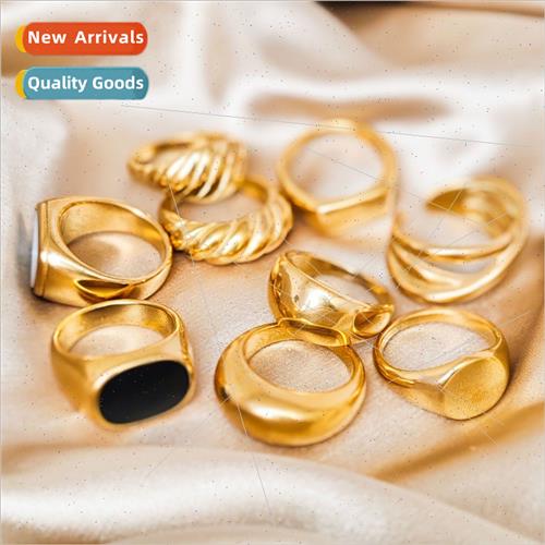 stainless steel ring female niche hundred matching tanium st