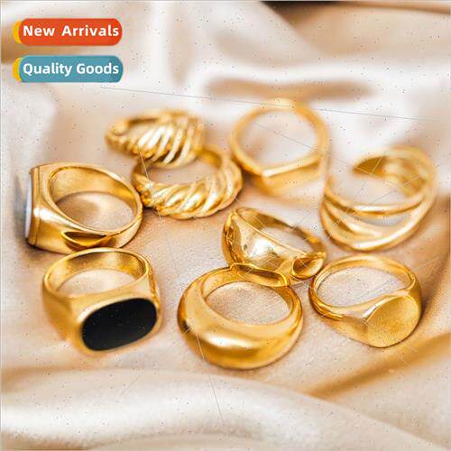 stainless steel ring female niche hundred matching tanium st