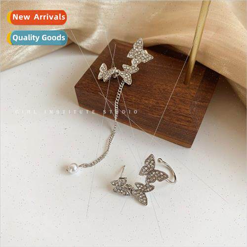 Sense butterfly earrings female 2023 new tide French ear bon