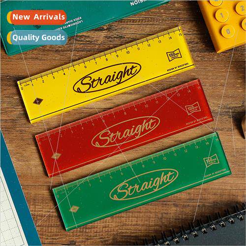 Vintage 15cm  Ruler mple Student Creative Stamping Acrylic S