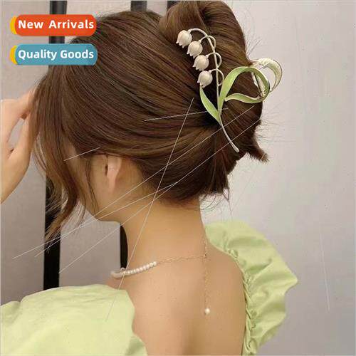 Alloy Bell Orchid Flower Large Grab Clip Back Head Shark Cli