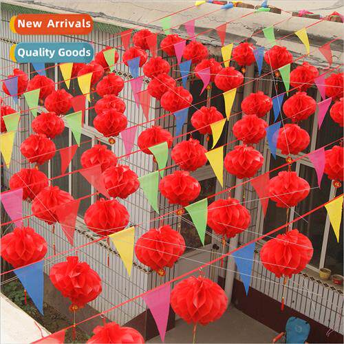 Colorful flags small triangular flag string flag wedding ope