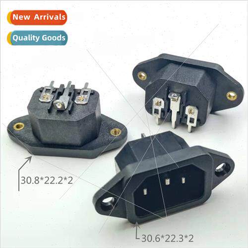 AC power socket AC201 A pintle socket wh screw mounting hole