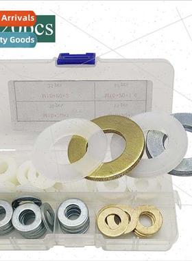 120pcs boxed Flat washers combination O-washers Nylon+Brass+