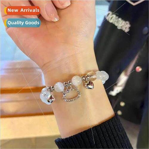 kt cat love bell diy bracelet female handmade beaded girlfri