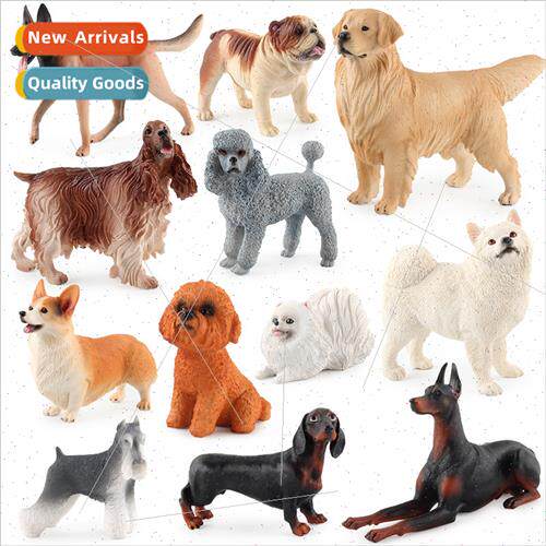 simulation animal model dog golden retriever teddy schnauzer