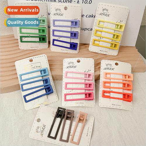 mple wind Korea hair clips female side bangs clip a word cli