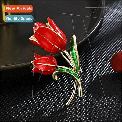 Korea atmospheric red rose tulip oil drop corsage high-grade