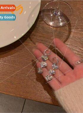 Europe full diamond long love earrings 2022 new tide earring