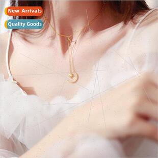 Koreastar moon necklace female new niche gift girlfriend col