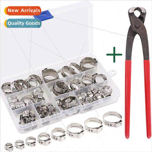 80pcs boxed stainless steel single ear hoop ring+induction c
