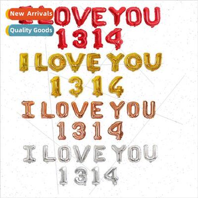 Wedding room decoration English letters ILOVEYOU1314 aluminu
