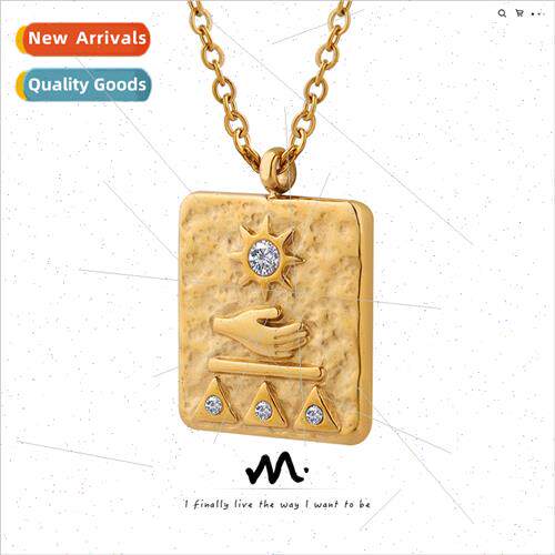 Europe Ancient Egyptian Cameo Hand-held Sun Square Plaque Pe