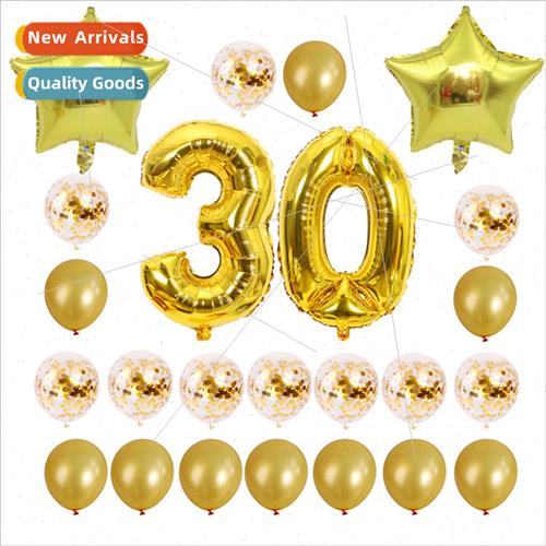 Birthday Party Set 18 20 30 40 50 60 Rose Gold Numbers Penta