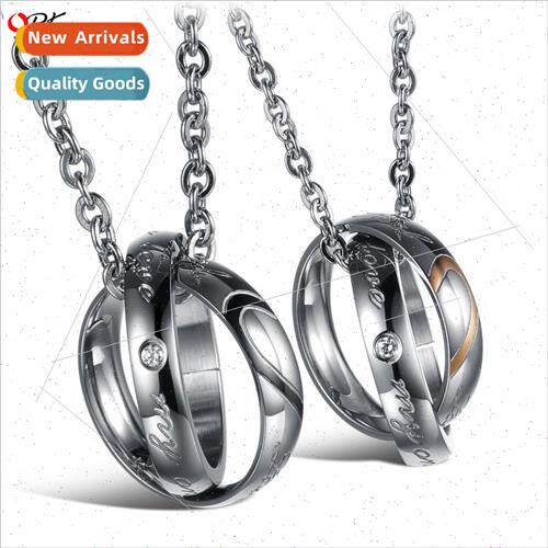 Love gsaw Pure Steel Necklace Tanium Necklace Jewelry Couple