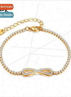 Korea niche endless 8 word tanium steel hjewelry hundred wh