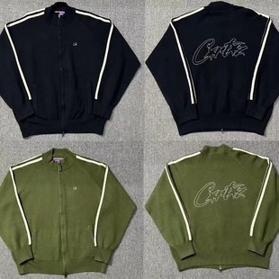 美式字母街头宽松开衫毛衣针织外套男Cardigan sweater knit coat