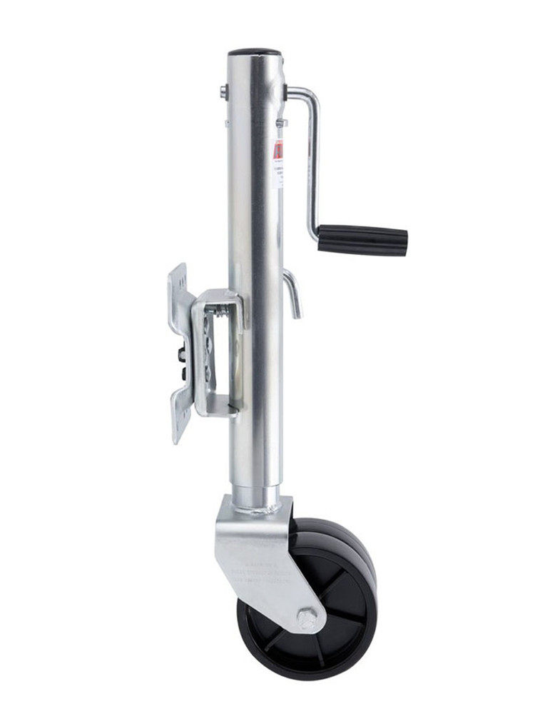 双轮千斤顶拖车配件导向轮升降手摇支架支腿1500磅 房车驻车支撑