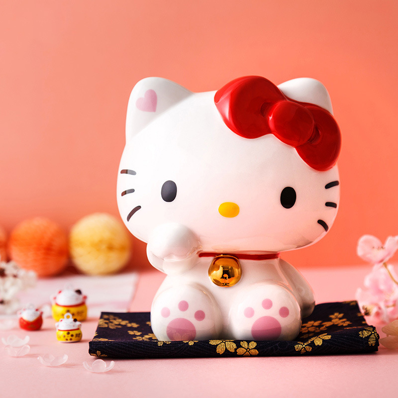 三丽鸥正版可爱招财猫储蓄罐可存可取钱卡通陶瓷存钱罐送女生G