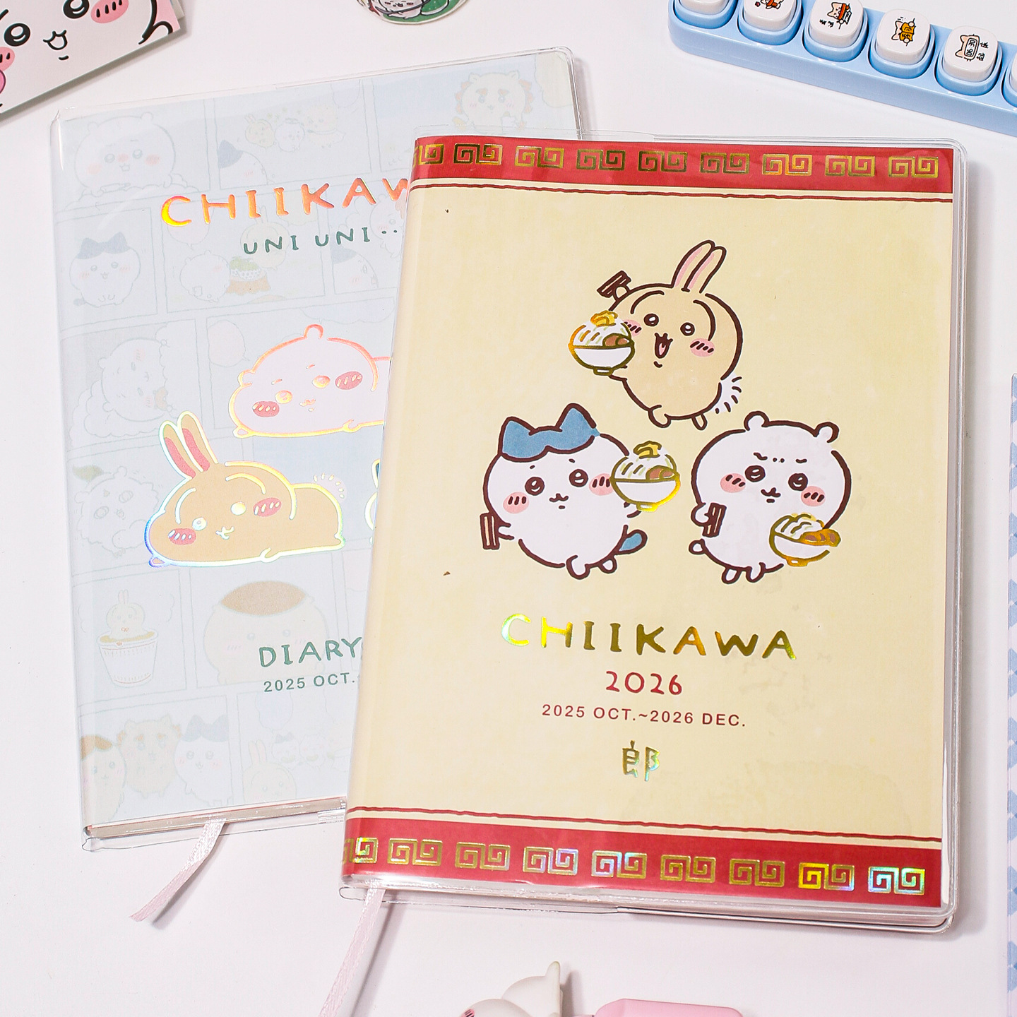 2026年可爱卡通日程本一整年日月历周计划表学生办公笔记事本彩页