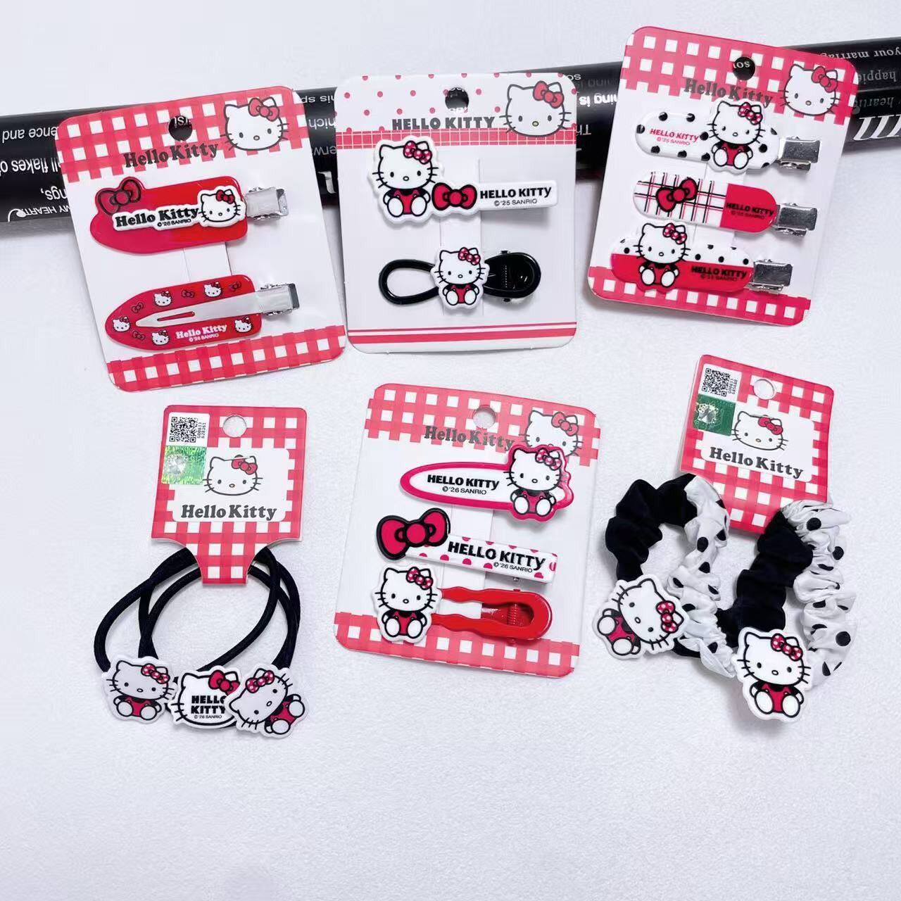 正版授权三丽鸥HelloKitty经典热颂红发夹发绳系列