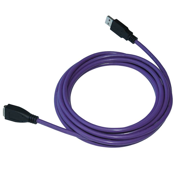 USBA公转A母带锁固定高柔拖链线缆工业相机usb放大器数据线延长线