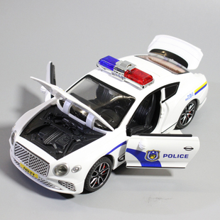 高级轿跑警车模型儿童小汽车玩具礼物摆件警用越野车车模声光惯性