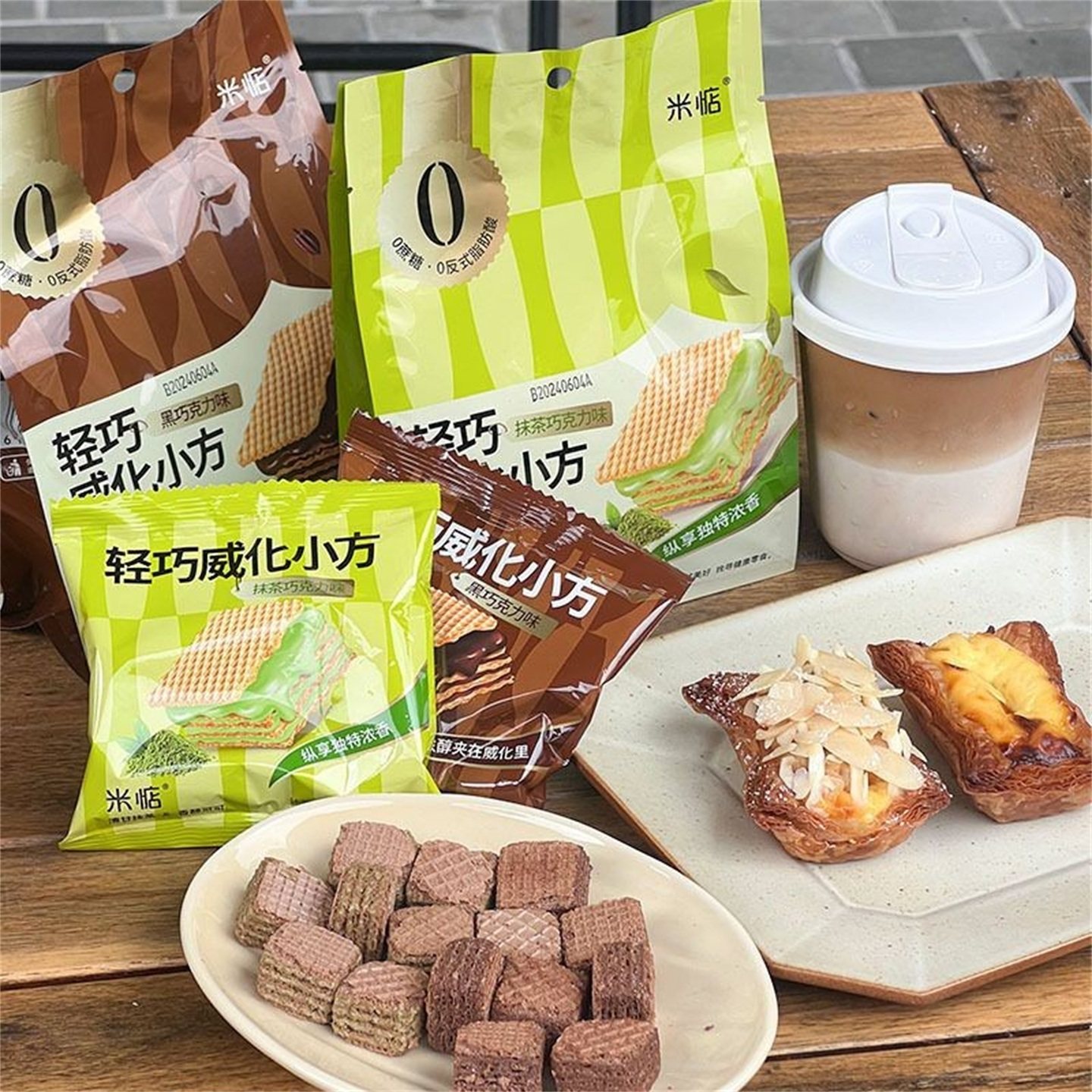 米惦轻巧威化小方饼干