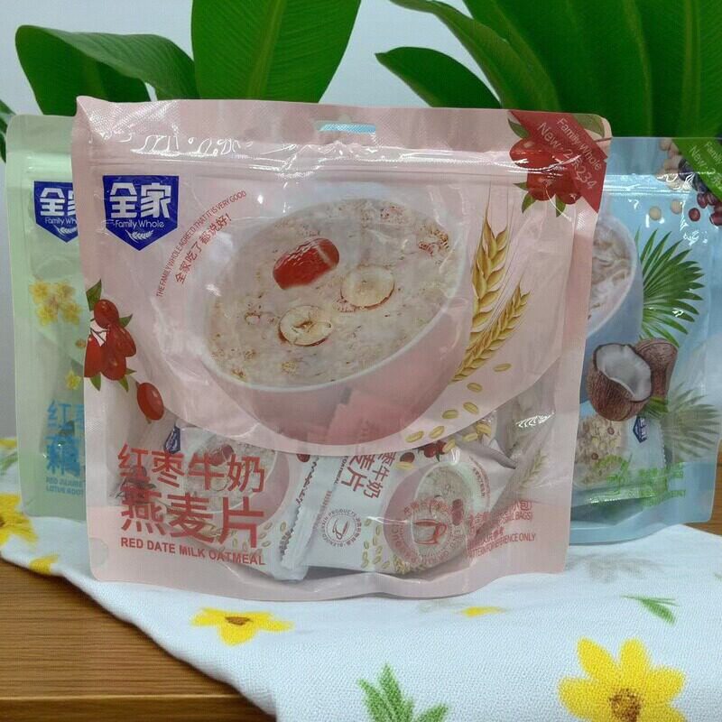 全家生椰五谷减糖牛奶燕麦片红枣桂花藕粉羹速溶即食早代餐冲泡
