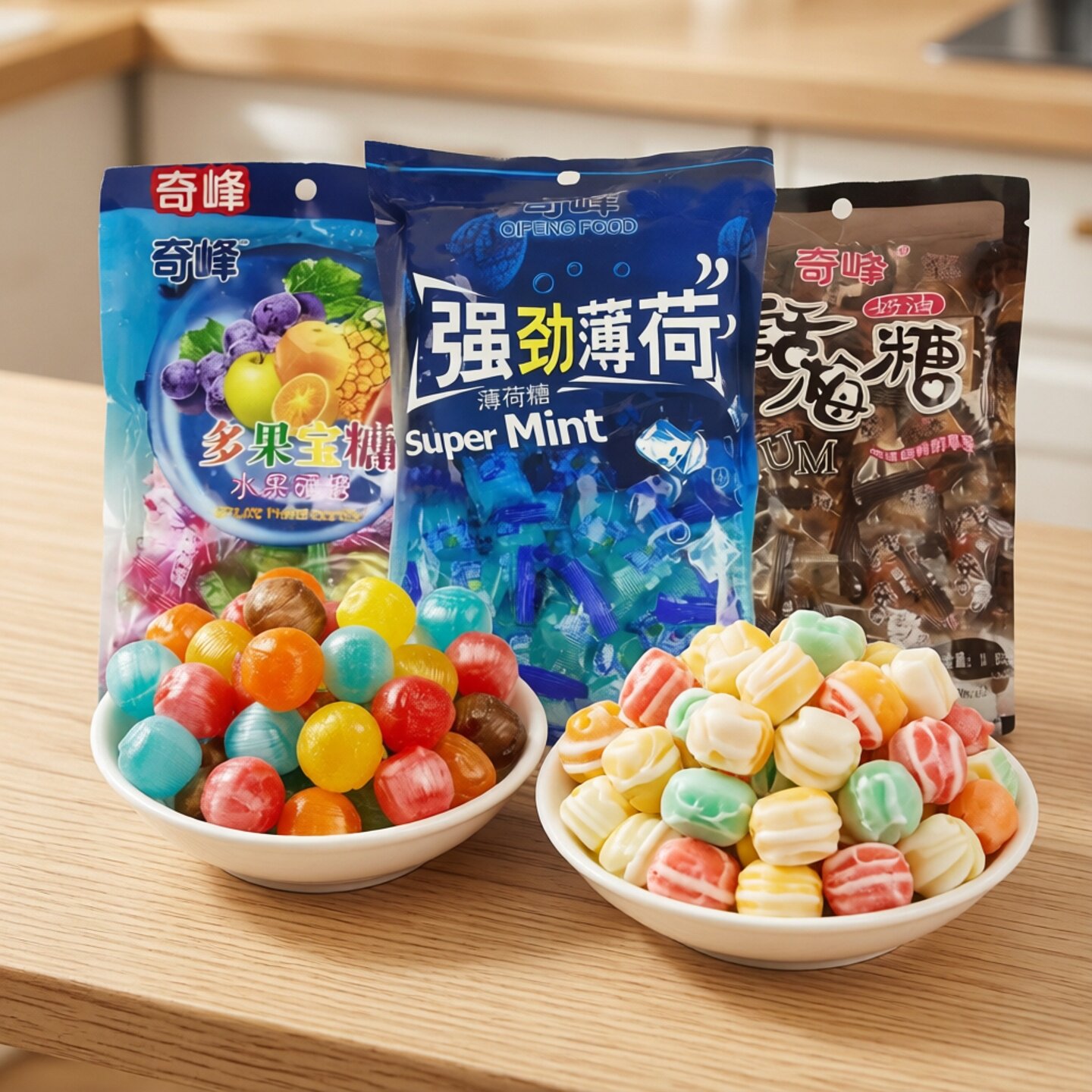 奇峰薄荷糖110g清凉多口味