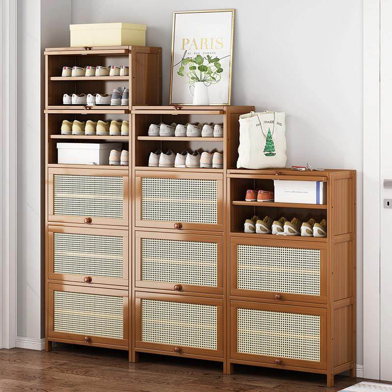 客厅家用实木鞋柜多功能简约落地现代鞋架子带门门口置物储物柜字,住宅家具,鞋柜,淘宝优惠券,粉丝福利购,淘宝优惠卷